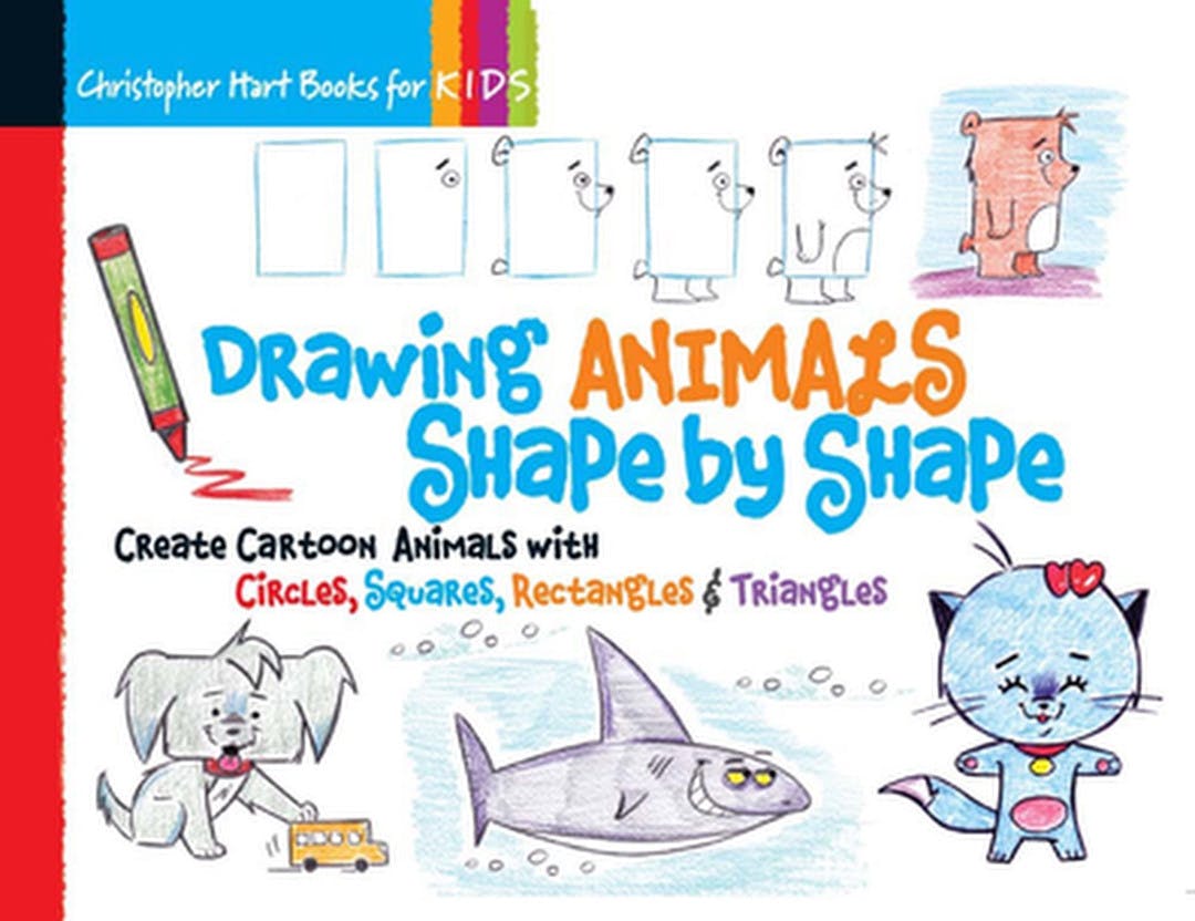 Drawing Animals Shape by ShapeCreate Cartoon Animals with Circles, Squares, Rectangles & Triangles